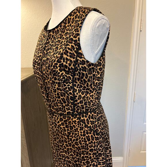 J Crew | Leopard Print Sleeveless Sheath Dress  | 6 - Picture 7 of 15